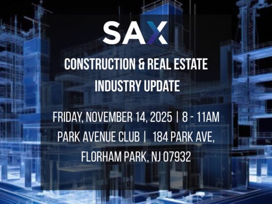 Sax Construction & Real Estate Industry Update. November 14, 2025.